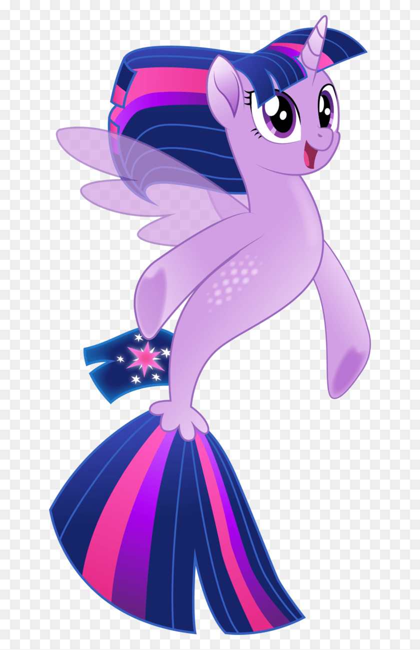 644x1241 Princess Twilight Sparkle And Rarity Images Twilight My Little Pony The Movie Twilight Sparkle Seapony, Animal, Purple, Flower HD PNG Download