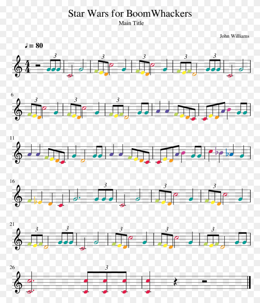 781x921 Print And In Pdf Or Midi Star Wars For Boomwhackers Stand By Me Partitura, Light, Lighting, Flare HD PNG Download