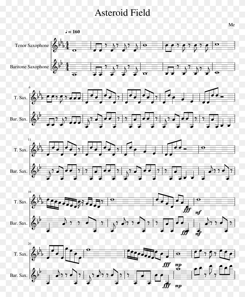 773x958 Print Asteroid Field Sheet Music, Gray, World Of Warcraft HD PNG Download