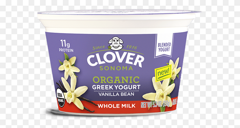 579x390 Print Clover Greek Yogurt, Plant, Food, Dessert HD PNG Download