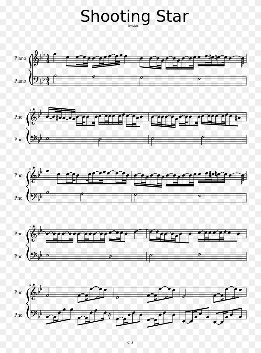 749x1077 Print Rwby Let39s Just Live Piano Sheet Music, Gray, World Of Warcraft HD PNG Download