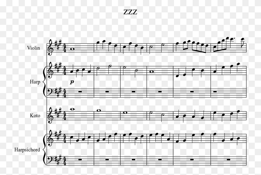 749x504 Descargar Png / Partitura De Música Png