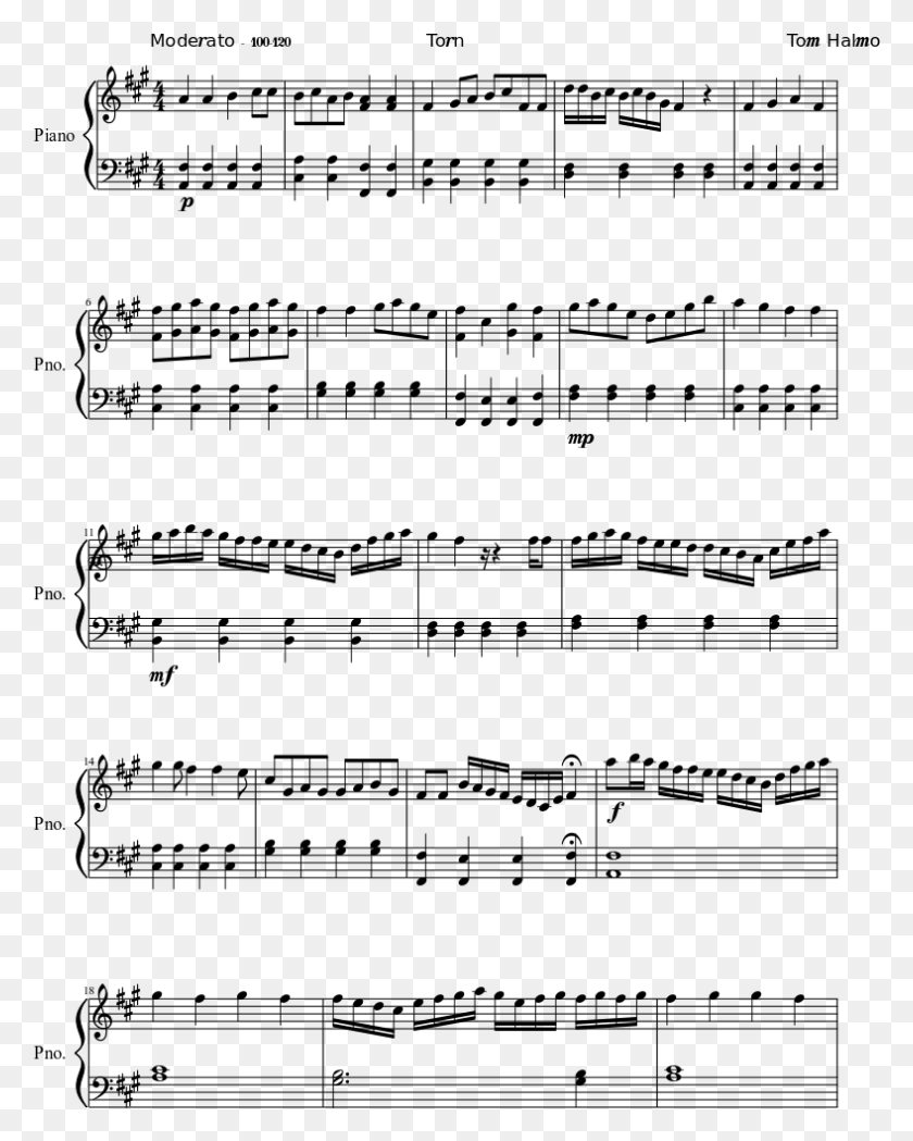 788x1000 Print Song For Friends Little Busters Piano Sheet, Gray, World Of Warcraft HD PNG Download