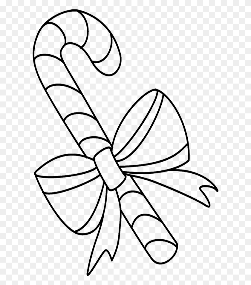 623x895 Printable Christmas Candy Cane Coloring Pages Printable Christmas Candy Cane Colouring Pages, Stencil, Bow, Symbol HD PNG Download