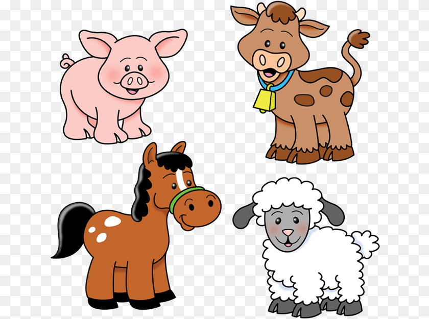 Printable Farm Animal Clipart, Mammal, Pig, Face, Head PNG