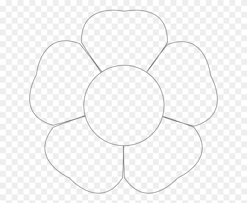 641x629 Printable Flowers 16 Unusual Design Ideas Flower Outline Printable Flower Template, Pattern, Ornament, Soccer Ball HD PNG Download