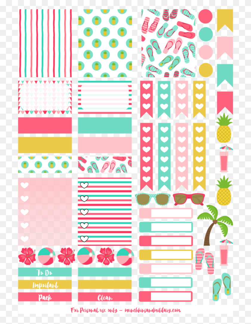 720x1024 Printable Planner Stickers, Graphics, Doodle HD PNG Download