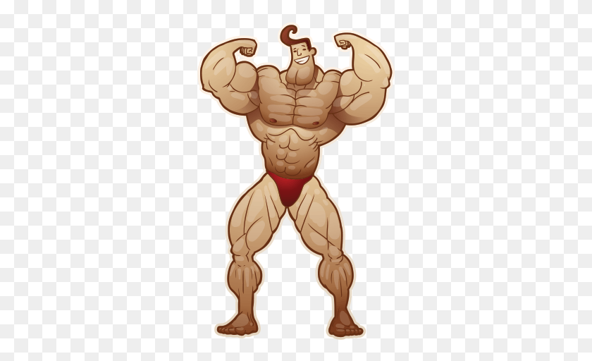 281x452 Printed Vinyl Bodybuilder Stickers Bulking, Toy, Hand, Animal HD PNG Download