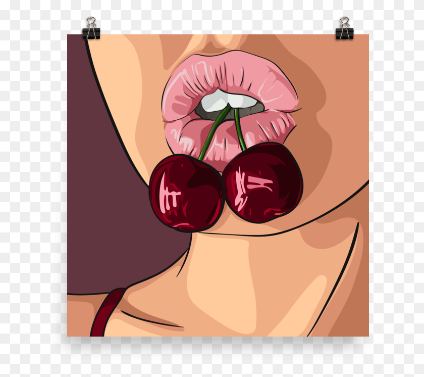 647x686 Descargar Png / Cartel De Chica Caliente De Acuarela Impreso De Una Ilustración De Mujer Sexy, Planta, Fruta, Alimentos Hd Png