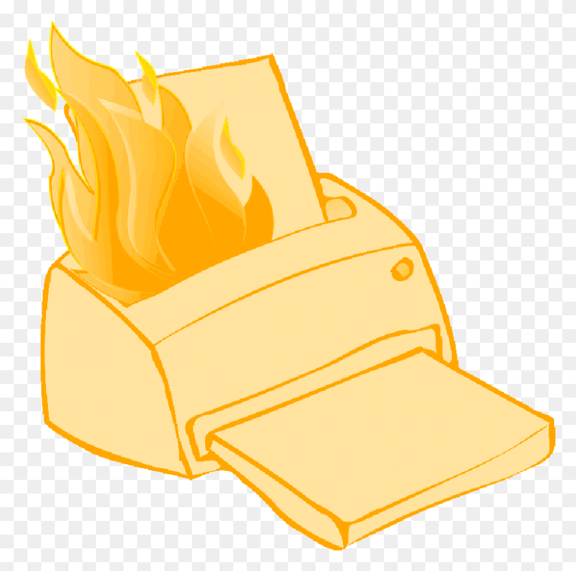 800x793 Printer Paper Fire Cartoon Hot Electronics Broken Printer On Fire, Baseball Cap, Cap, Hat HD PNG Download