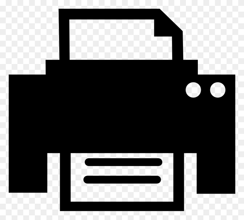 980x875 Printer Tool Or Interface Symbol For Print Button Comments Printer Symbols, Stencil, Bag HD PNG Download