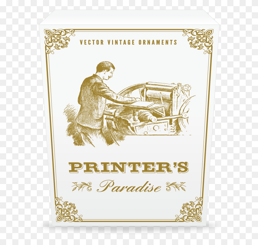 592x739 Printers Paradise Vintage Printer Vector, Flyer, Poster, Paper HD PNG Download