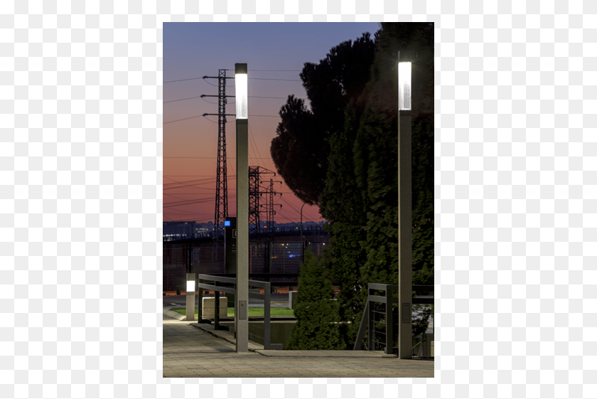 383x501 Descargar Png Prisma Luminaire By Escofet Lab En Madrid Iluminacion Escofet, Building, Spire, Tower Hd Png
