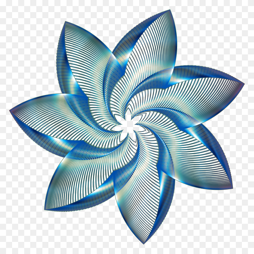2294x2294 Prismatic Flower Line Art 8 No Background Clip Art HD PNG Download