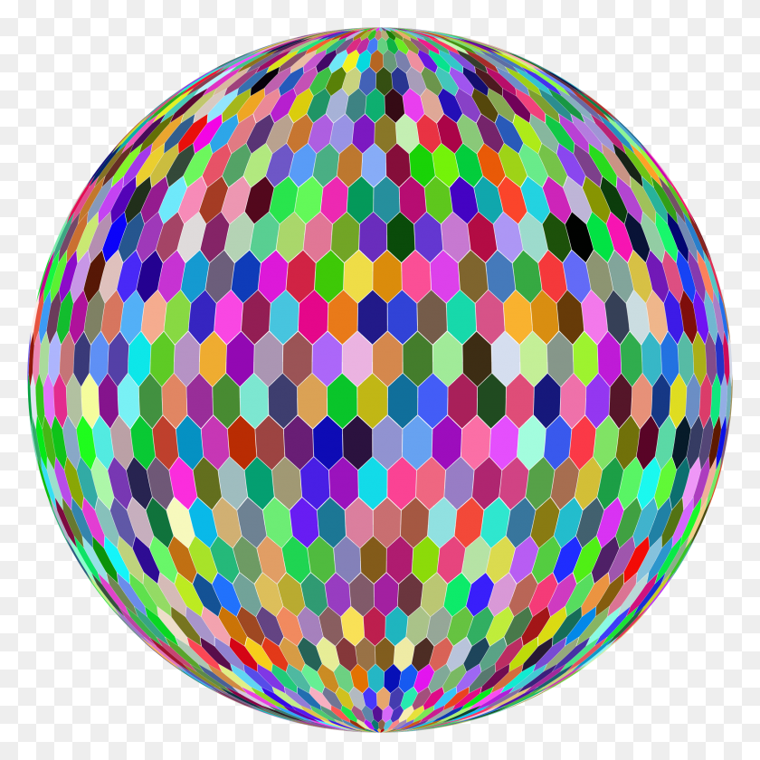 2304x2304 Prismatic Hexagonal Grid Ball, Sphere, Balloon, Rug HD PNG Download