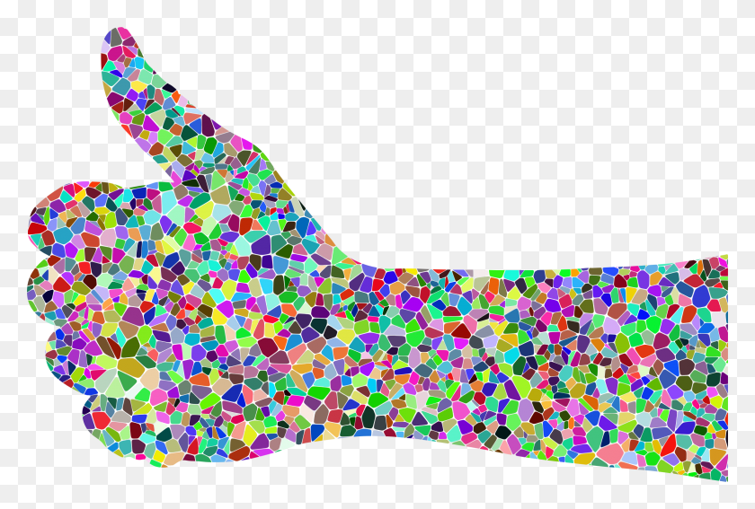 2328x1514 Prismatic Tiled Thumbs Up Hand Icons Thumbs Up Rainbow, Sock, Shoe HD PNG Download