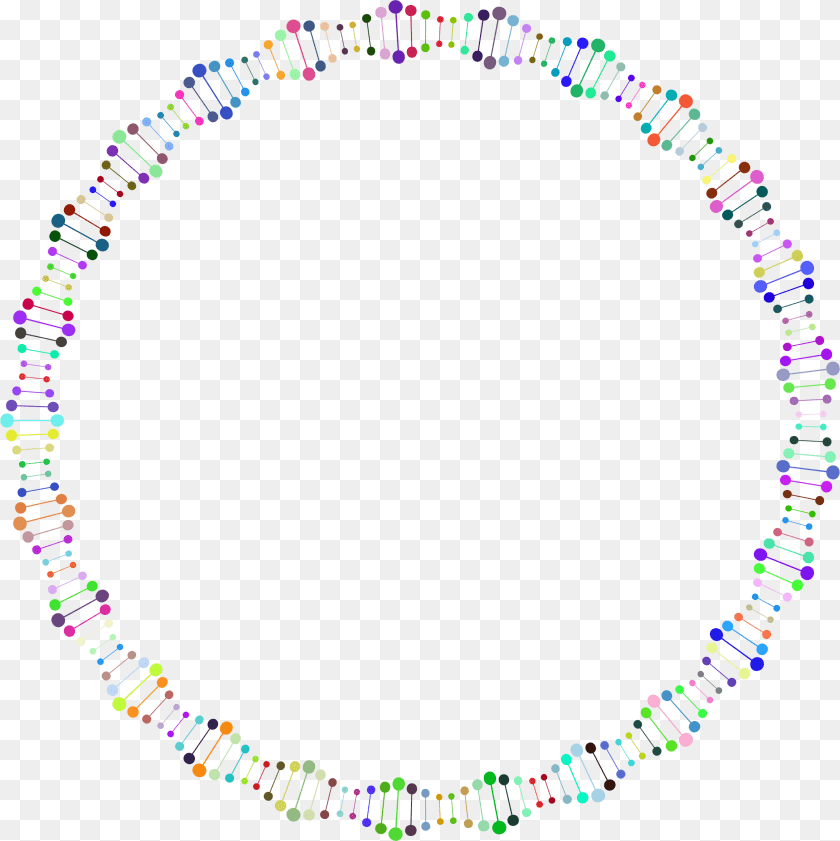 2322x2326 Prismatic Unwound Dna Helix Frame Clip Arts Dna Circle, Accessories, Jewelry, Necklace, Bead Clipart PNG