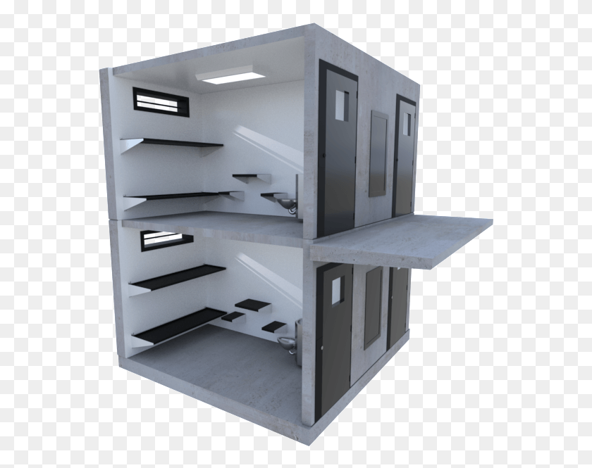 563x605 Prison Cell Front Chase Shelf, Mailbox, Letterbox, Furniture HD PNG Download