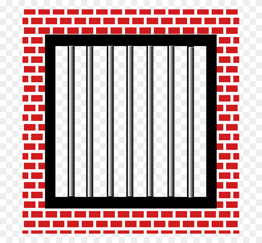 695x720 Prison Jail Jail Cell Bars Drawing, Brick, Wall, Rug HD PNG Download