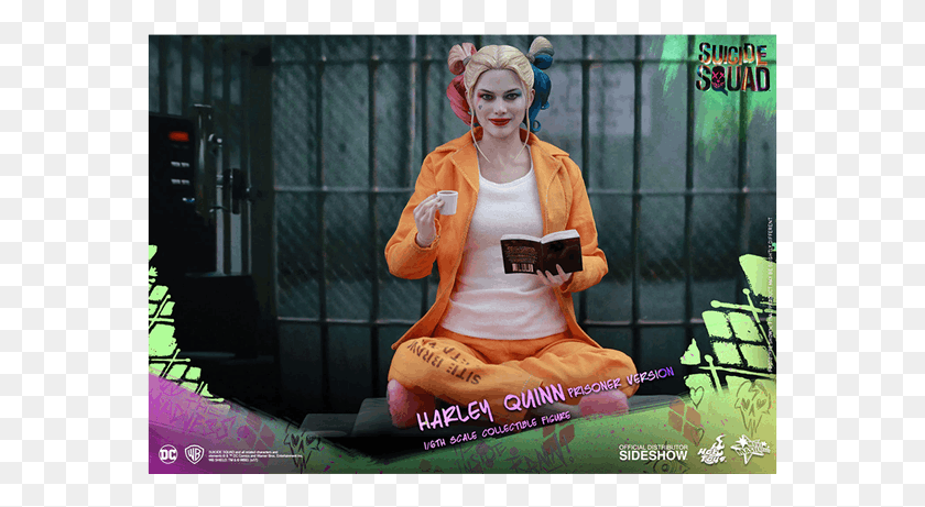 573x401 Prisoner Harley Quinn 16th Scale Hot Toys Action Figure Harley Quinn En Prisin, Performer, Person, Human HD PNG Download