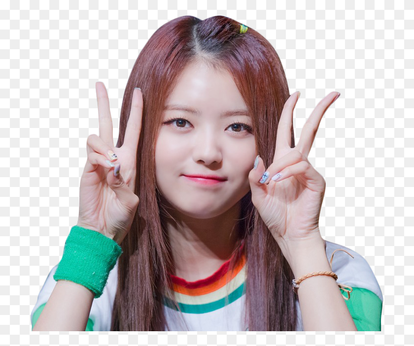 717x643 Pristin Nayoung Kpop Pristinnayoung Girl, Finger, Person, Human HD PNG Download