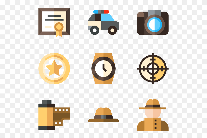 529x501 Private Detective Detective Icon Collection, Poster, Advertisement HD PNG Download