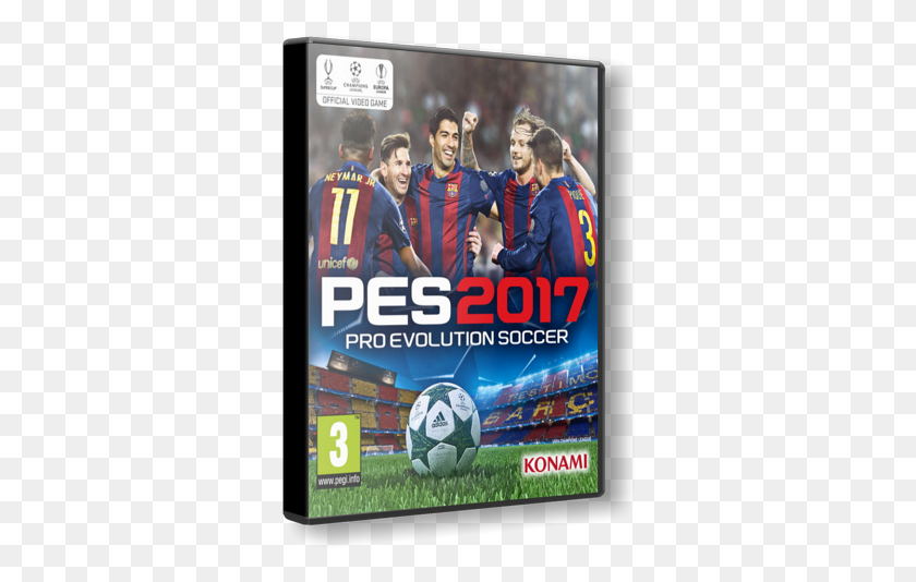 327x474 Pro Evolution Soccer 2017 Cover Pc, Person, Human, Disk HD PNG Download