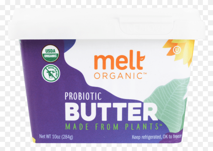 1465x1007 Probiotic Melt Organic Spread Box, Text, Paper, Label HD PNG Download