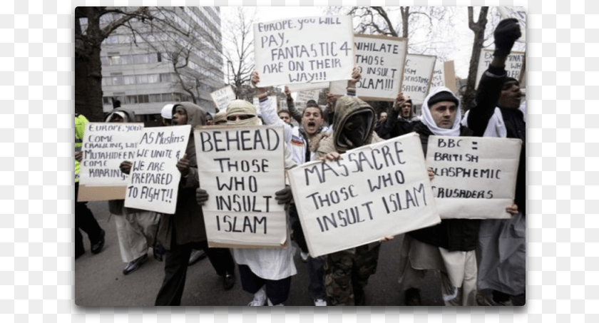 665x453 Problems With Islam Behead Those Who Insult Kek, Protest, Person, People, Parade Sticker PNG