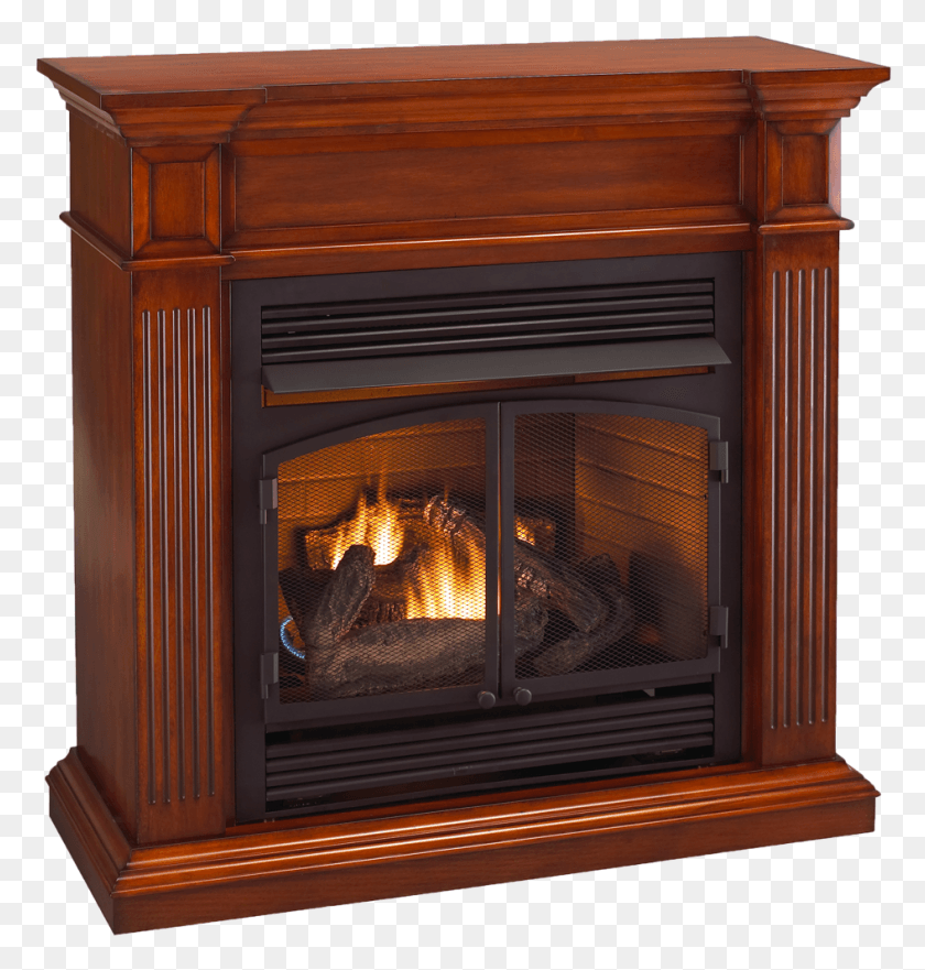 945x995 Procom Dual Fuel Ventless Fireplace Hearth, Indoors HD PNG Download