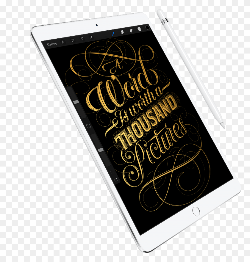 1365x1438 Procreate Experience Hundreds Of Drawing Tools In One Ipad Pro, Text, Phone, Electronics HD PNG Download