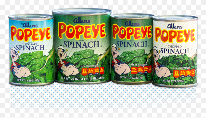 900x487 Product Cans Popeye Spinach, Tin, Can, Food HD PNG Download