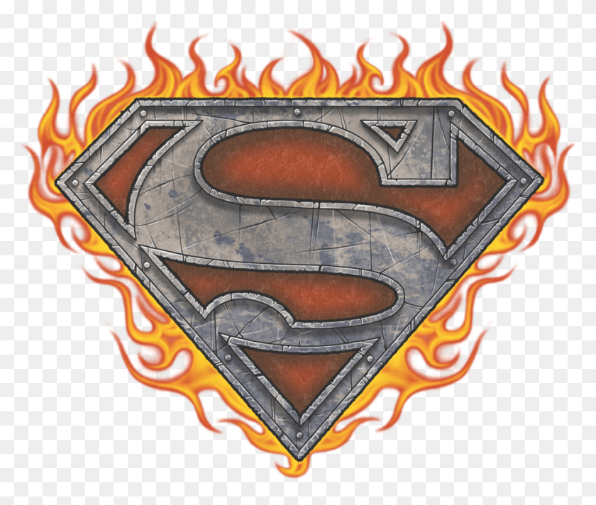 936x783 Descargar Png / Símbolo De Superman En Fuego Png