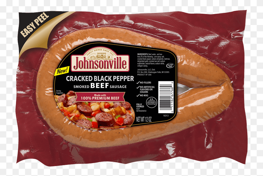 743x503 Product Image Of Johnsonville Cracked Black Pepper Johnsonville Polish Sausage, Food, Hot Dog, Pork HD PNG Download