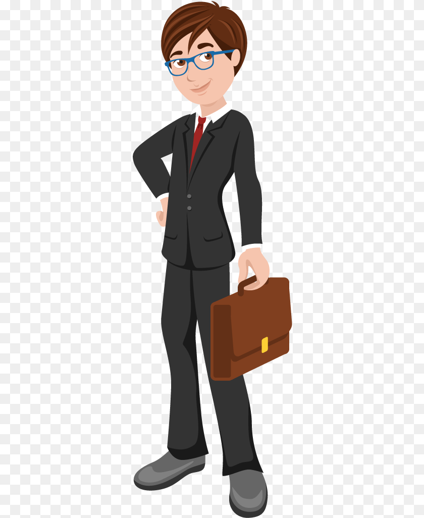 317x1026 Professional Employee Bag, Briefcase, Suit, Male Transparent PNG