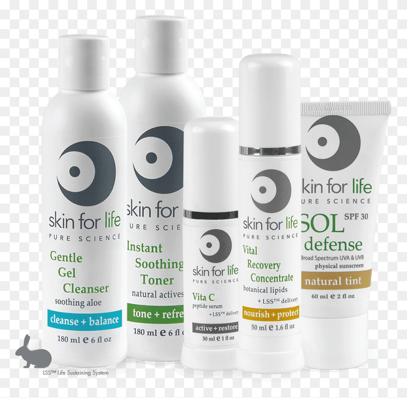 979x956 Professional Retail Skin Care Basic Package Skin For Life, Bottle, Cosmetics, Shaker HD PNG Download