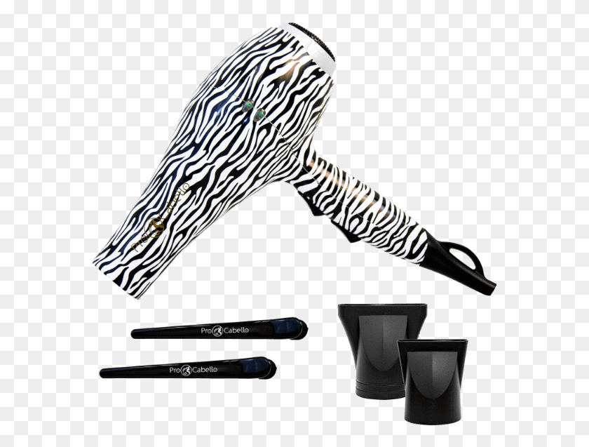579x577 Professional Salon Blow Dryer Hair Dryer Zebra, Bird, Animal, Appliance HD PNG Download