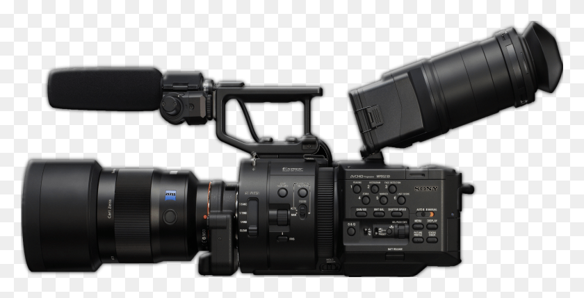 3398x1608 Профессиональная Видеокамера Sony Nex, Камера, Электроника, Цифровая Камера Hd Png Скачать