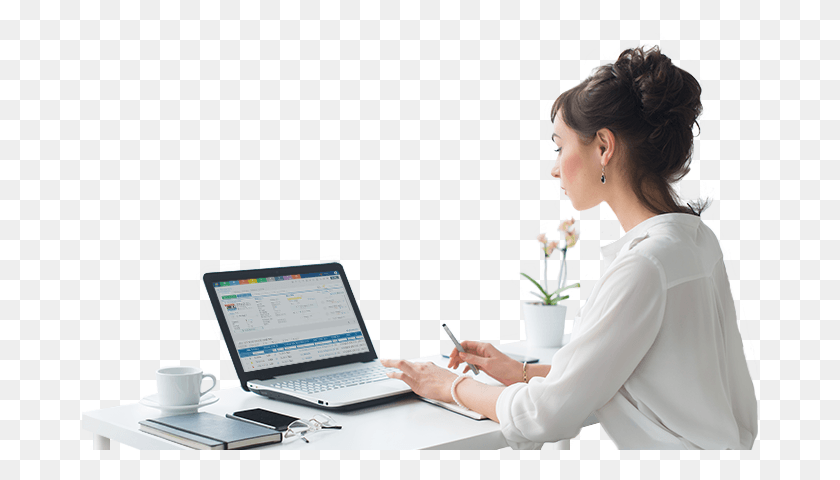 677x420 Professional Women With Laptop, Person, Pc, Computer HD PNG Download