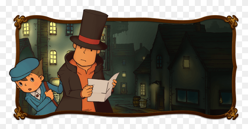 1001x484 Professor Layton And The Curious Village Took Place Professor Layton And The Curious, Hat, Clothing, Apparel HD PNG Download