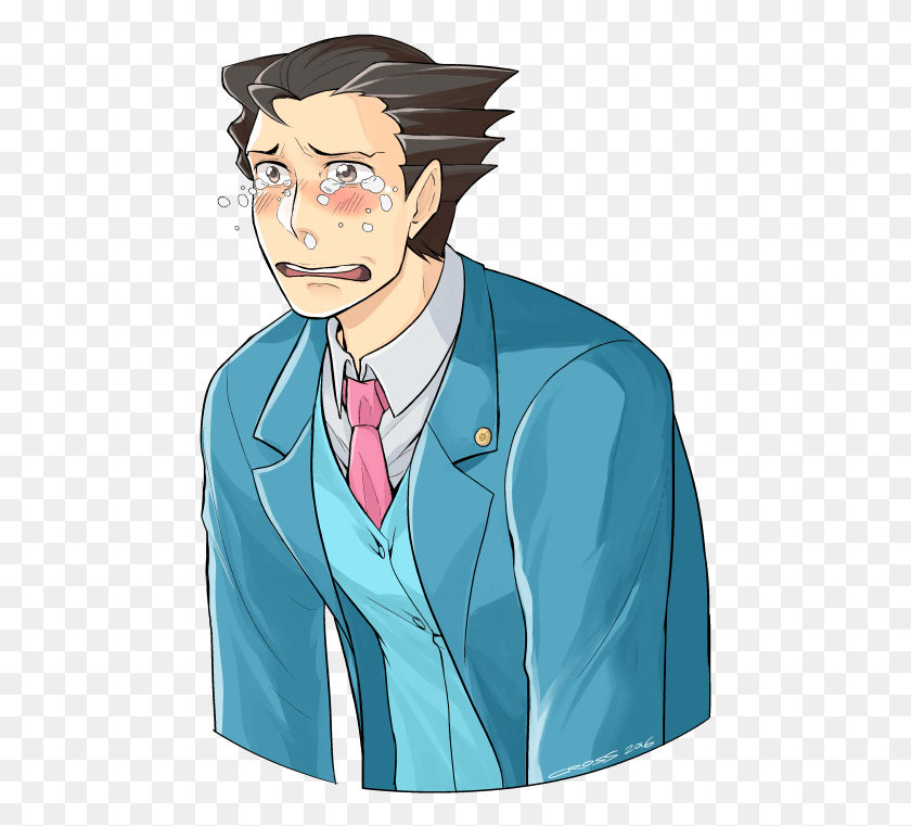 473x701 Professor Layton Phoenix Wright Crybaby Lawyers Cartoon, Tie, Accessories, Accessory HD PNG Download