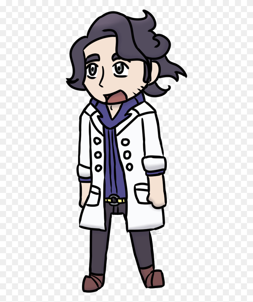 405x942 Professor Sycamore Chibi Cartoon, Clothing, Apparel, Coat HD PNG Download