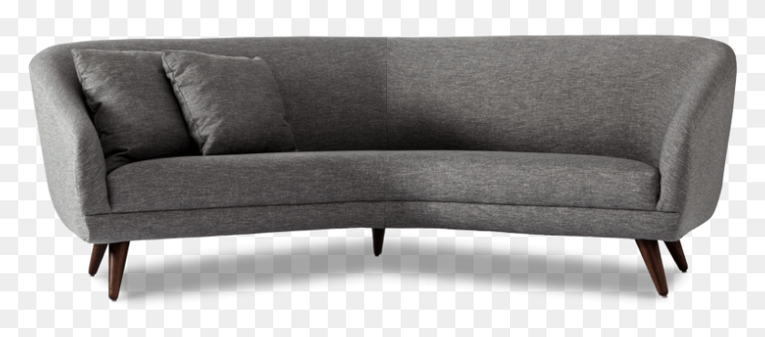 794x316 Profile Angled Sofa Sofa Profile, Couch, Furniture, Cushion HD PNG Download