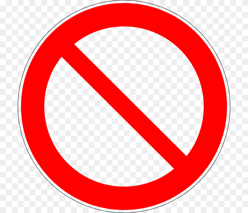 720x720 Prohibido Sign, Symbol, Road Sign, Disk Sticker PNG