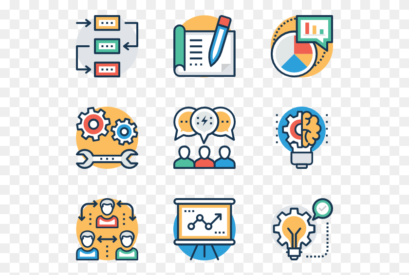 529x505 Project Management Cyber Security Icon Set, Label, Text, Sticker HD PNG Download