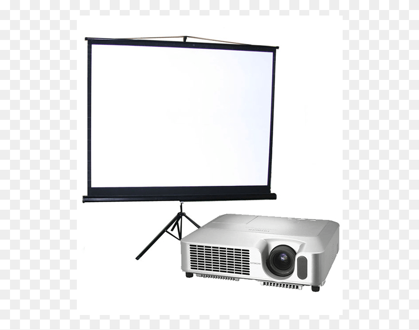 534x601 Projector And White Screen, Electronics, Projection Screen, Lamp HD PNG Download