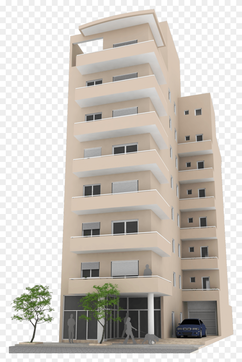 808x1235 Projects Phases Edificio De Frente, High Rise, City, Urban HD PNG Download