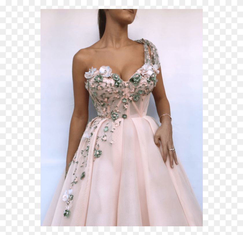 562x751 Prom Dress Cheap Vintage Prom Dress Pink Prom Dress Pink Floral Prom Dress, Clothing, Apparel, Evening Dress HD PNG Download