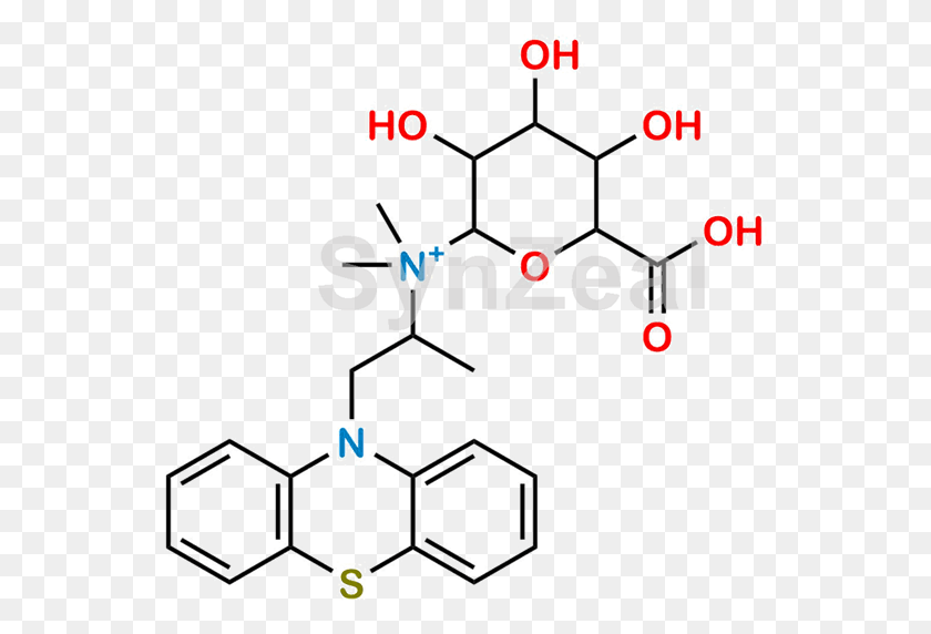 548x512 Descargar Png Prometazina N Glucurónido Estructura Molecular Del Alcohol, Texto, Alfabeto, Número Hd Png