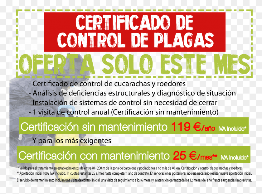 2348x1693 Descargar Png / Promo Certificado Certificado Control De Plagas, Poster, Advertisement, Flyer